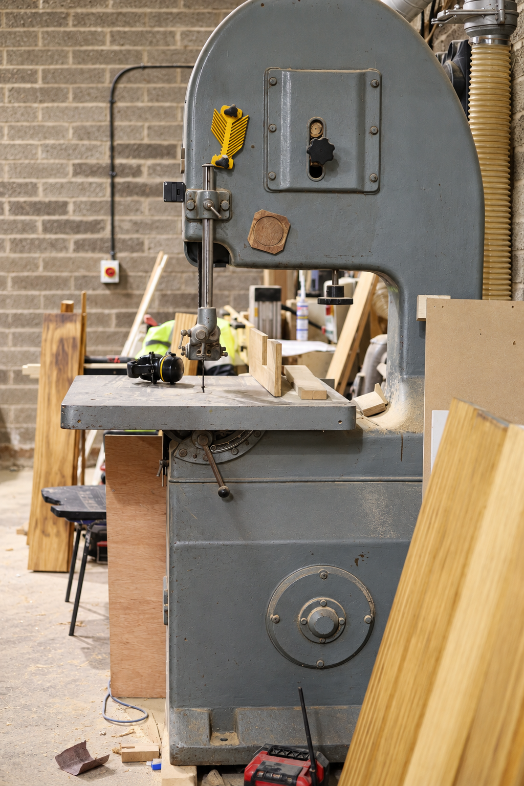 Bandsaw in the Benjamin Henry joinery workshop